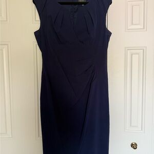 Adrianna Papell Midnight Blue Midi Dress